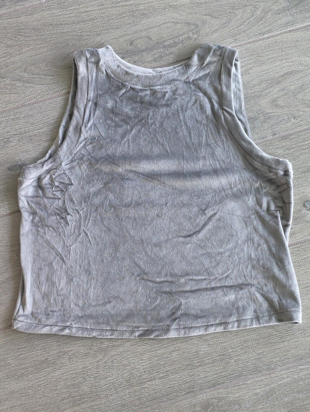 Skims Velour Crewneck Tank SMOKE High Neck Sleeveless/3X/ NWOT